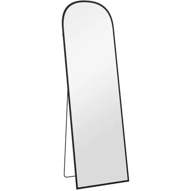 ZYLARO Passpiegels - Staande Spiegel - Grote Spiegel - Modern Design - 50 x 1,5 x 161,5 cm - Zwart