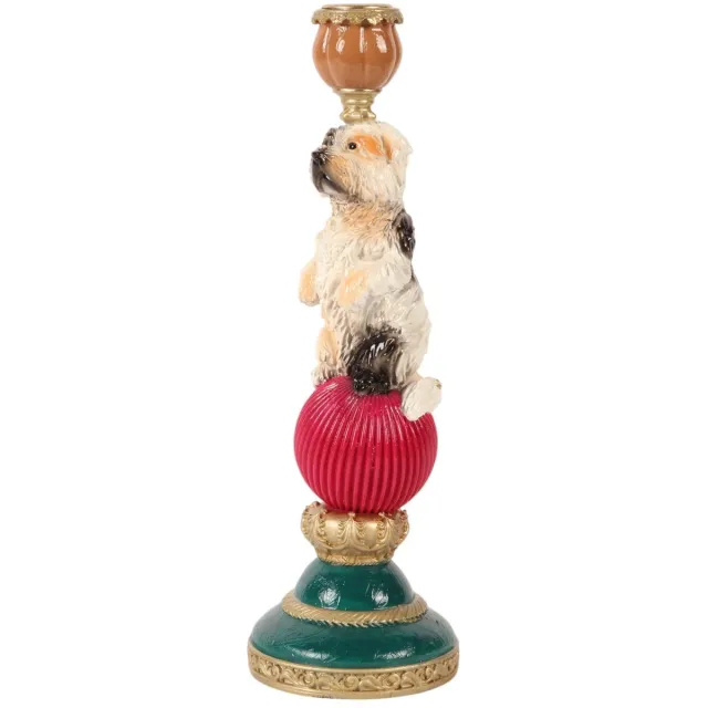 Baroque Kandelaar - Kandelaar Hond 28,5 cm - Multi - Resin - 28.5x9.5x9.5 - Polyresin Mixed