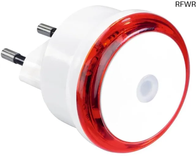 RFWR LED Nachtlampje met Schemeringssensor voor Binnen - Energiebesparend en Discreet Rood