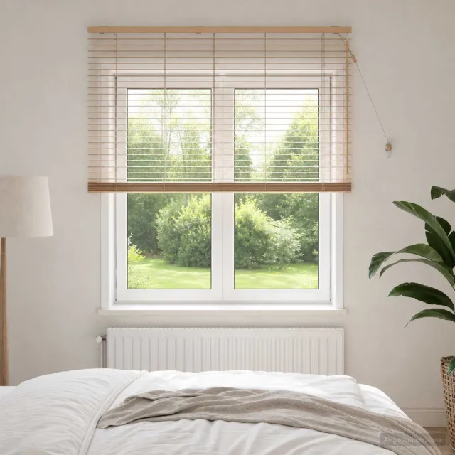 vidaXL Venetiaanse jaloezie Eiken Look 140 x 160 cm 35 mm Bruin