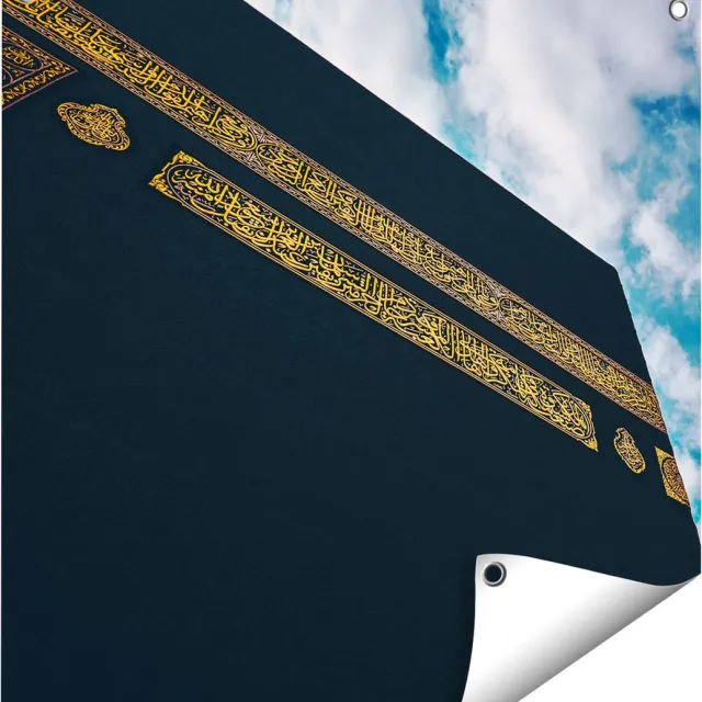 Gards Tuinposter Ka�ba Gebedshuis in Mekka - 60x60 cm - Tuindoek - Tuindecoratie - Wanddecoratie buiten - Tuinschilderij Multikleur