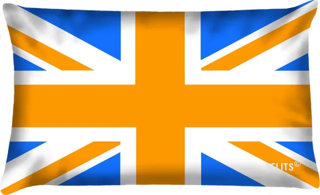 Velits outdoor Sierkussen - Buitenkussen Blanje Bleu Waterafstotend Bootkussen Engelse Vlag - Multicolor - 60 Cm X 40 Cm oranje
