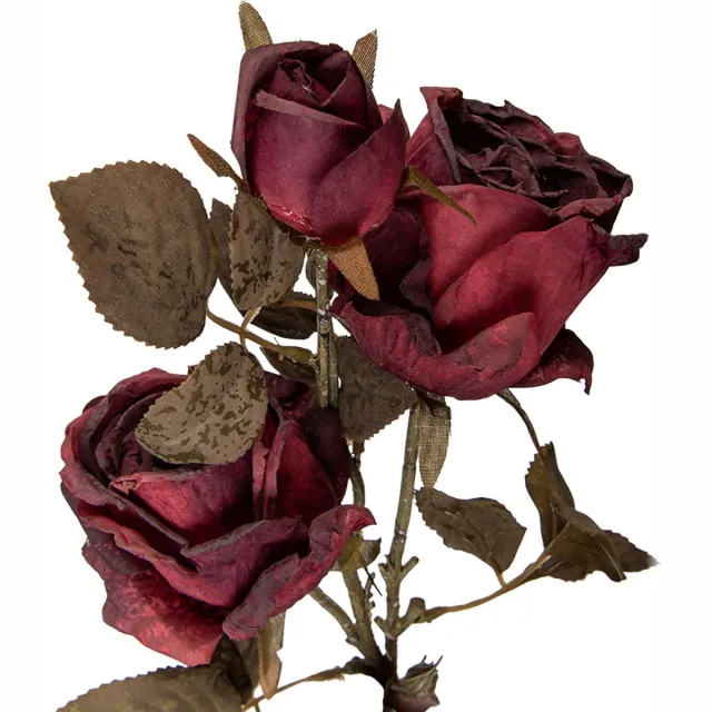 Clayre & Eef Kunstbloem Roos 70 cm Rood Kunststof