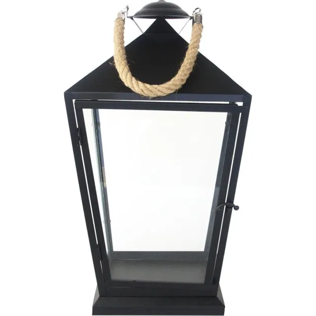 Esschert Design Lantaarn Met Touw M 24,6 X 45,6 Cm Ijzer Zwart