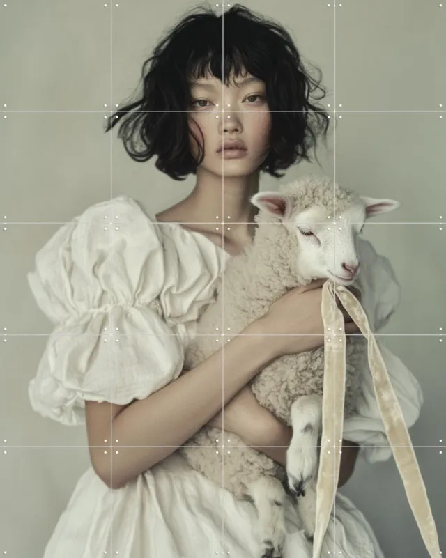 IXXI Mai, STUDIO HANNAH LEMHOLT - 80 x 100 cm - Grote wanddecoratie en posters - Fotografie, Naturalisme, Realisme, Slaapkamer, Woonkamer, Portretten Beige