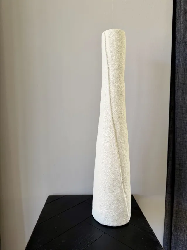 Light & Living Vaas deco Ø12x55,5 cm SETIMMO keramiek mat crème Creme