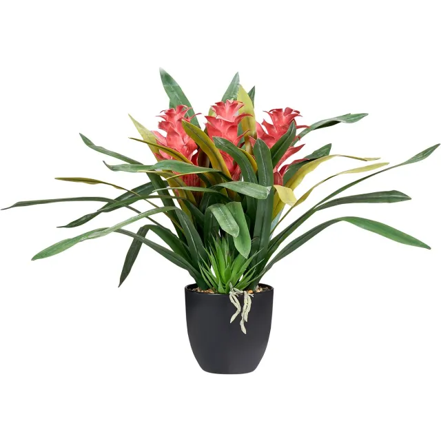 Beliani GUZMANIA ATILLA - Kunstplant - Groen - Synthetisch materiaal
