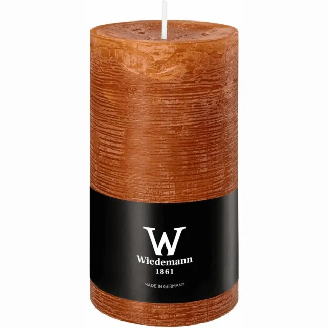 Wiedemann Marble Rustik stompkaars dukaat Ø 68 mm, hoogte 130 mm Oranje