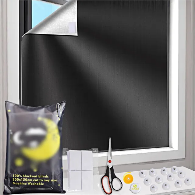 VLSelect® Draagbare Verduisteringsgordijnen - Blackout Curtain - Zonwerend Zwart
