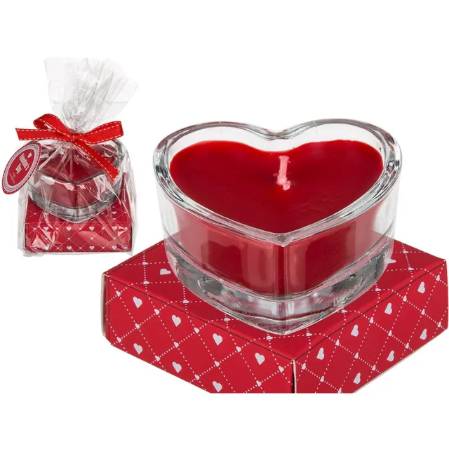 Out of the Blue Kaars In Hartvorm - cadeau verpakking - with love Rood