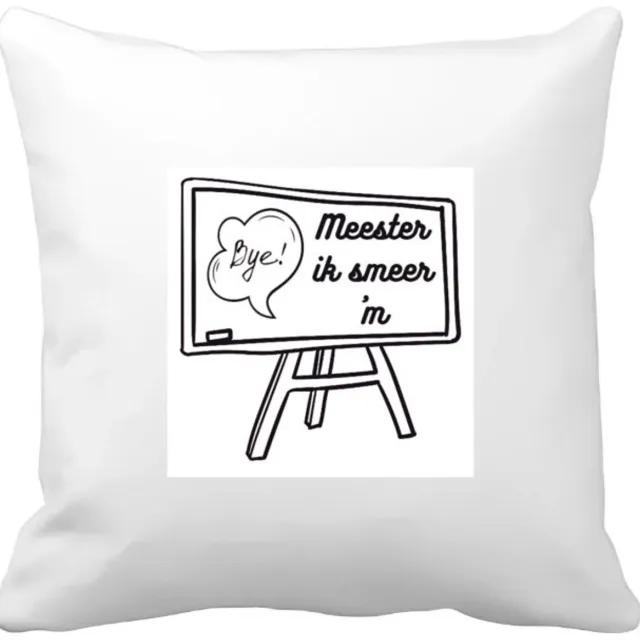 Akyol meester ik smeer ´m Kussen hoes - Meester - meester - leraar - 40 bij 40 cm Multicolor