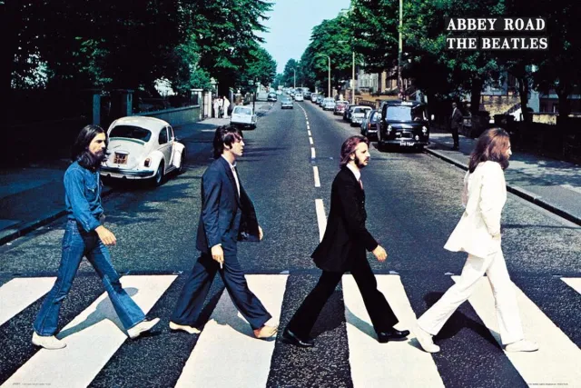 Posterpoint Abbey Road Poster - Beatles - John - George - Paul -Ringo - zebrapad - Londen - 61 x 91,5 cm Multi colour