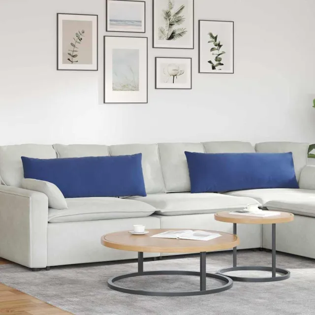 vidaXL Sofa Kussens 2 st fluweel Politieblauw 120 x 40 cm