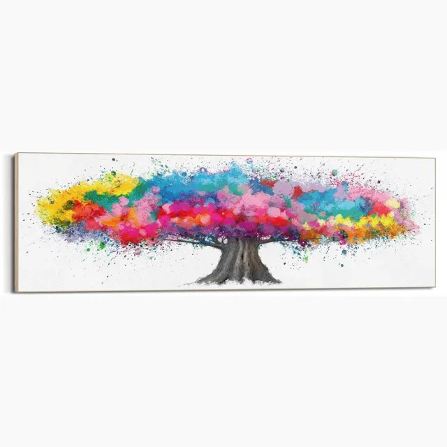 Reinders Schilderij Colourful Tree - 52 x 156 - Hout - REINDERS