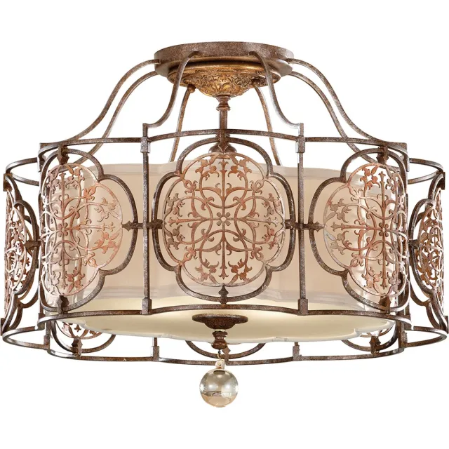 Steady Lighting Landelijke Kroonluchter - Steady Lighting - Metaal - Landelijk - G9 - L: 45cm - Voor Binnen / Binnen - Woonkamer - Eetkamer - Zilver
