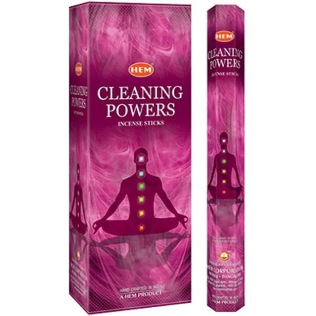 HEM Wierook - Cleaning Powers - 1 los pakje à 20 stokjes zwart