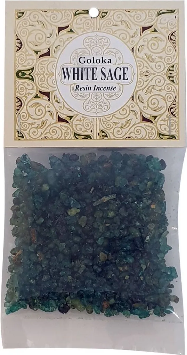 Goloka Resin incense white sage 30 Gram Multicolor