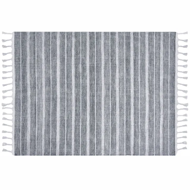 Beliani BADEMLII - Vloerkleed - Lichtgrijs - 140 x 200 cm - Polyester