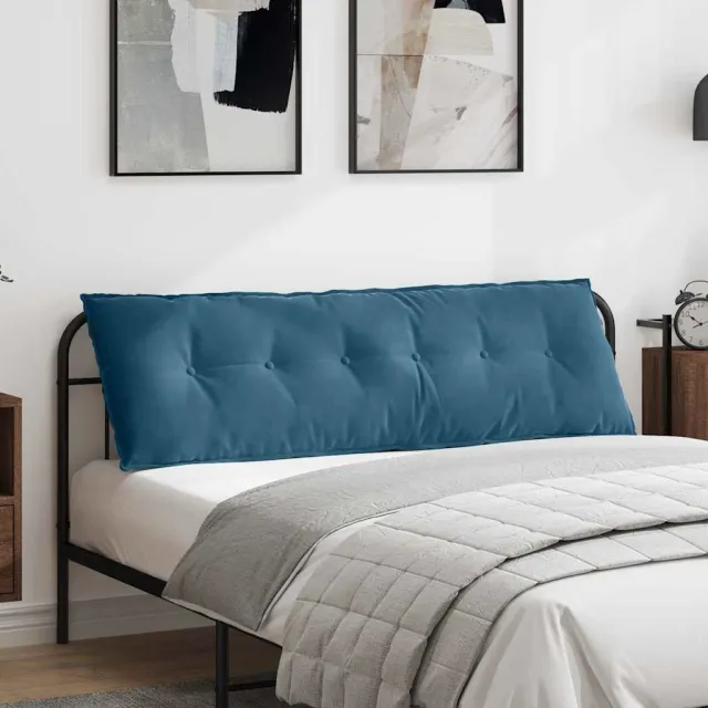 vidaXL Rugkussen Blauw 160 x 50 x 19 cm Katoen Stof