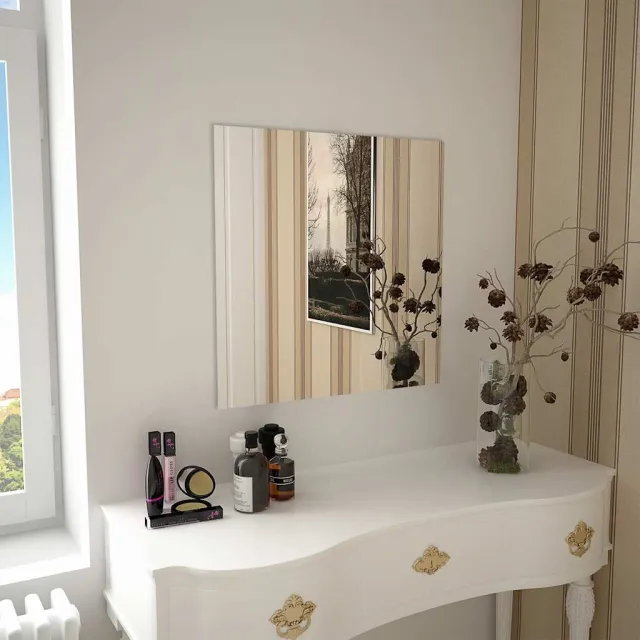 vidaXL Wandspiegel vierkant 60x60 cm glas Zilver