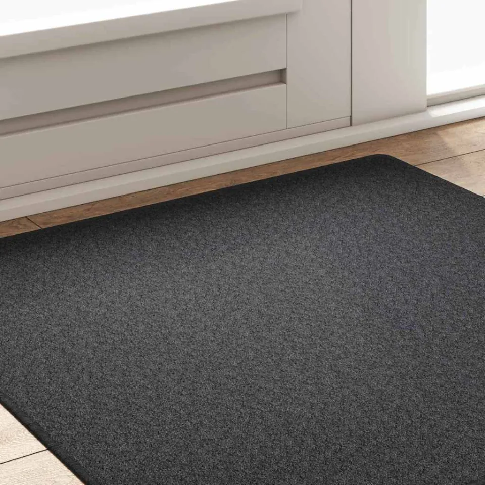 vidaXL Tapijt Loper Donkergrijs 100 x 100 cm 100% Polypropyleen middelgrijs, foto 4