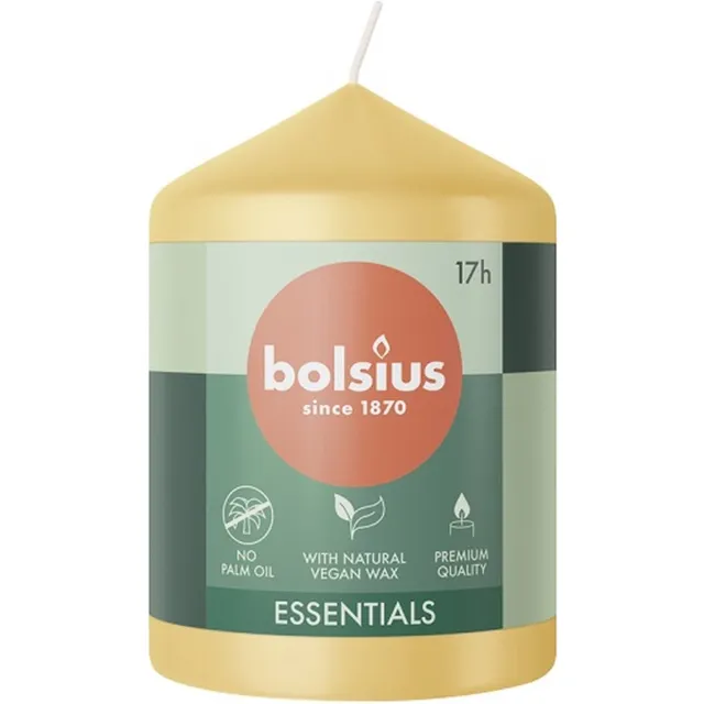 Bolsius 4 stuks Bolsius beige stompkaarsen 80/58 (17 uur) oat beige