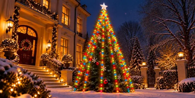 Fameilleur Kerstboomverlichting 500 LED - Lichtmantel voor Bomen tot 500 cm - Meerkleurig - Kerstverlichting Binnen & Buiten - IP44 - Donkergroene PVC Draad - 5V DC - Kerstboom Lichtsnoer - Kerstdecoratie voor Tuin, Terras & Woonkamer - Vrolijke Deco