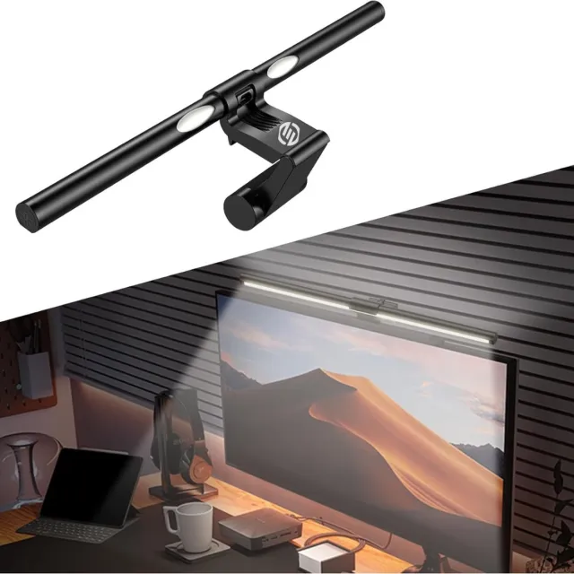 Equivera Monitor Lightbar - Monitor Light Bar - Monitor Lamp - Monitor Bar - Laptop Lamp - PC Lamp - Dimbaar - Thuiswerken, Kantoor, Gamen Zwart