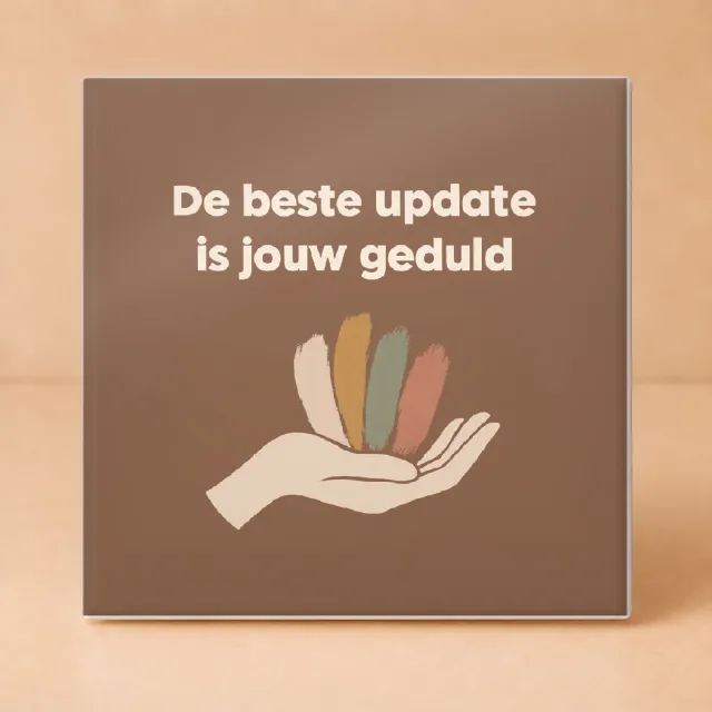 Bedruk King Minimalistische De AI-wijze meester Tegel – Scandinavisch Design Wanddecoratie voor Technologie- en Designliefhebbers - 11 x 11 cm Wit