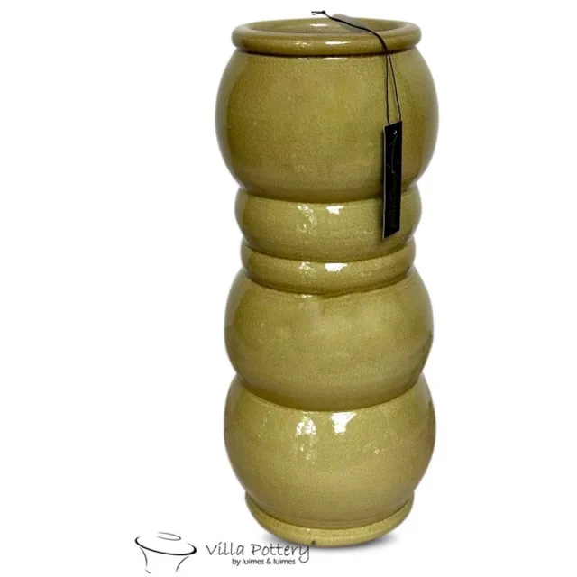 Villa Pottery Vaas - Bloempot - Villa Pottery - Keramiek - Decoratie - Woondecoratie - Renesse 3_2 Light Green Vase Groen