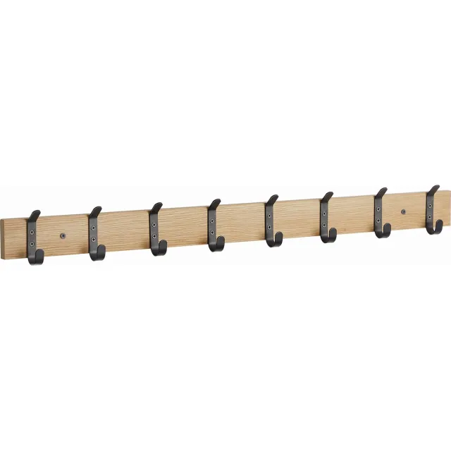 Acaza Kapstok - Wandkapstok - Kapstok Hangend - 16 Haken - 88 cm - Lichte Eik Kleur