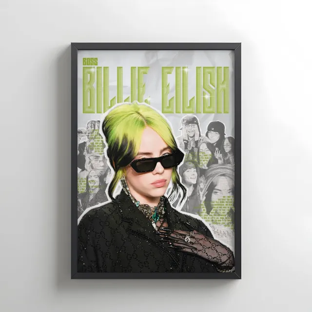 Lxry S.G.C Billie Eilish poster groen