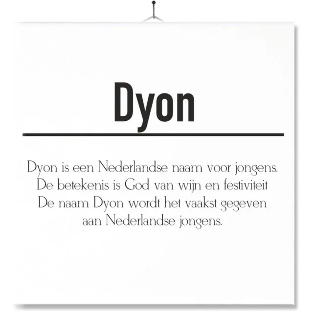 MC Living Tegel Met Opdruk | Betekenis | Kado | Cadeau | Met Naam - Dyon Multi-Color