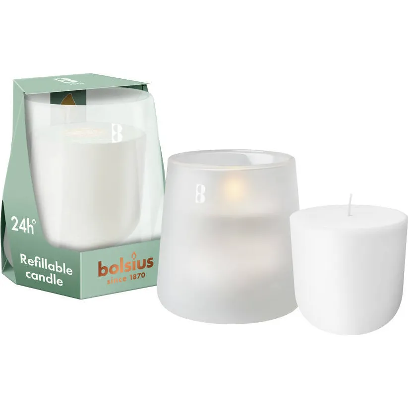 Bolsius CleanLight starterkit geurkaars Vanilla & Tonka Bean wit, foto 2