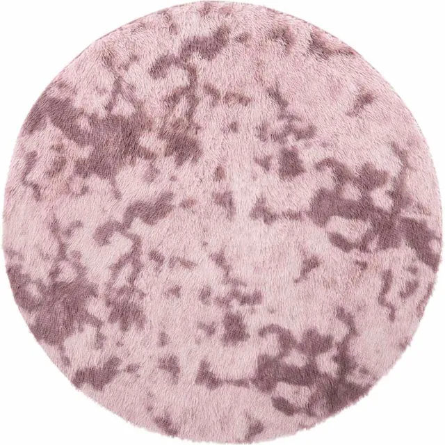 vidaXL Hoogpolig - vloerkleed - NAVARRA - cm - polyester - stoffig - roze Dusty pink