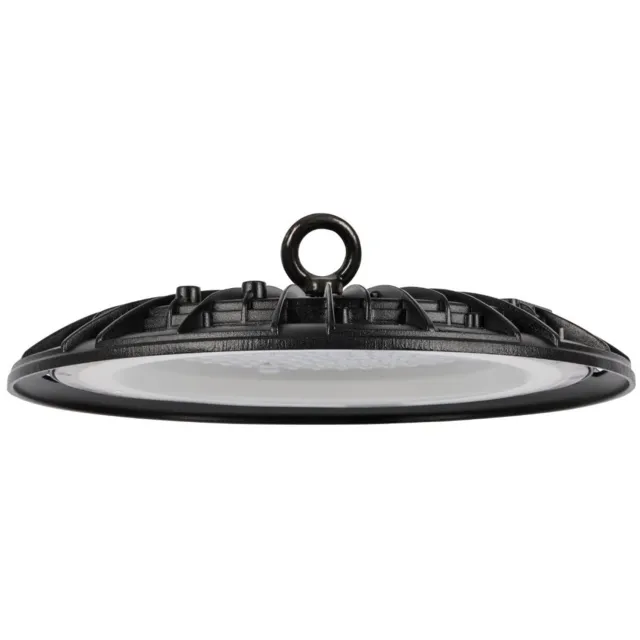 BES LED LED UFO High Bay - Agiro - 100W - Magazijnverlichting - Waterdicht IP65 - Helder/Koud Wit 6400K - Aluminium Zwart