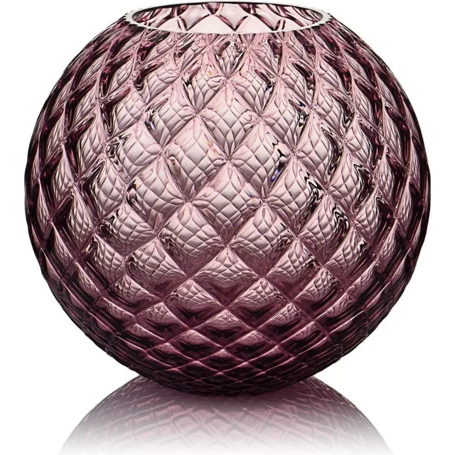 Skloglass Handgemaakte Dahlia bolvaas 15cm - Paars