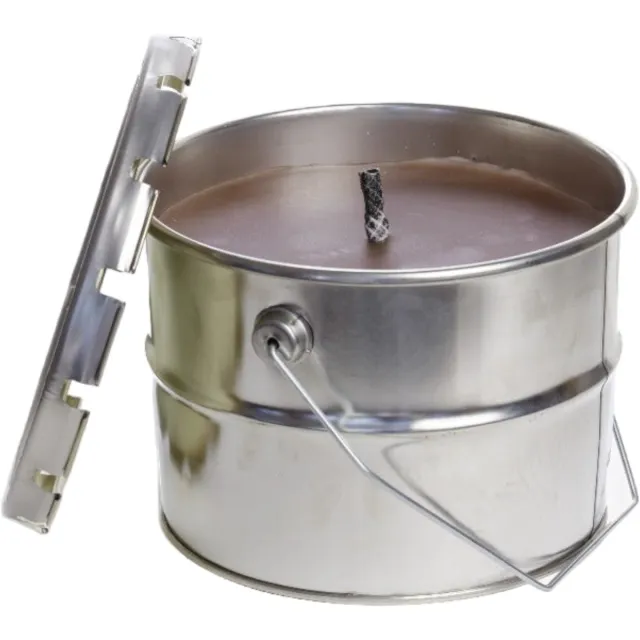 Rustik Lys buitenkaars in blik - 2,6 Kilo - 50 Branduren - Kleur cognac