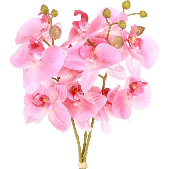 Viana Kunstmatige Orchideeën Roze Kunstbloemen Als Echt 56cm 3 Stuks, 3 Stüc