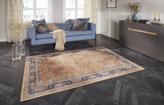 flycarpets Elle Decoration - Vintage Vloerkleed - Maschad - Klassiek - Geel