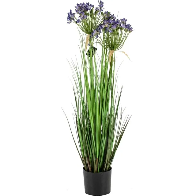 homebound by ky Kunstplant gras allium | 80cm | kunstgras paars sierui Groen