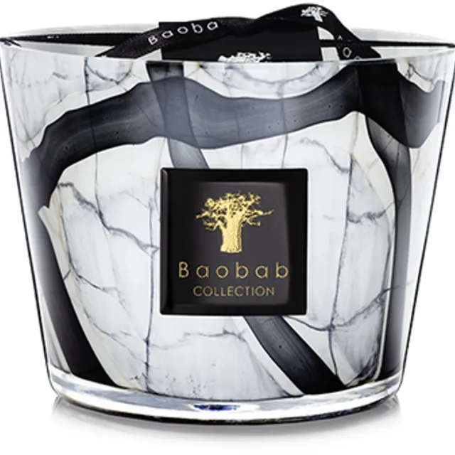 Baobab Collection Stones Marble - Geurkaars - Max 10 zwart