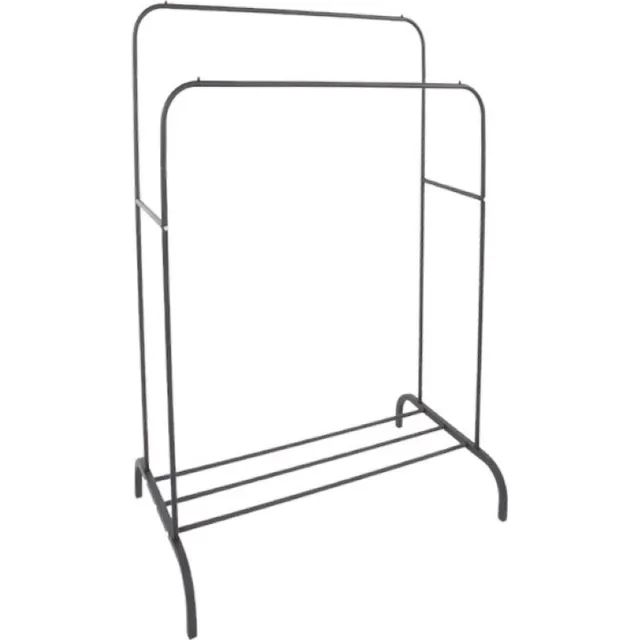 Practo Home Kledingrek afgerond - dubbel - 110 cm breed - 145 cm hoog zwart