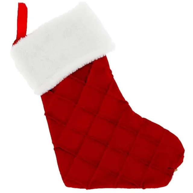 Unique Living Kerstsok Clover - 42x25cm - Rood
