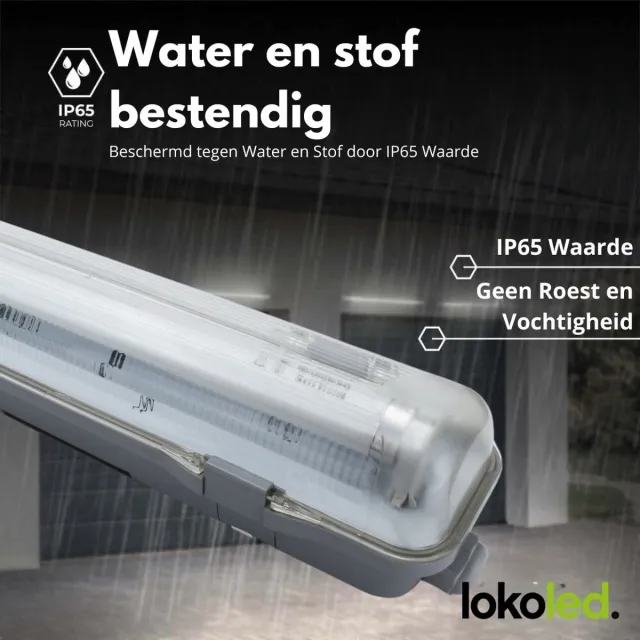 Lokoled LED TL Armatuur T8 60cm IP65 Koppelbaar - LokoLED Overige