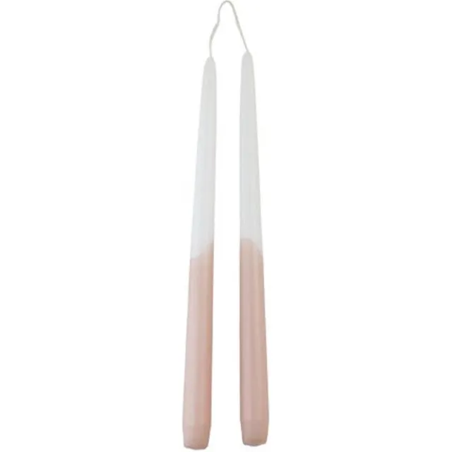 Rustik Lys kaars - dinerkaars - 2 kaarsen -blossom - 29cm