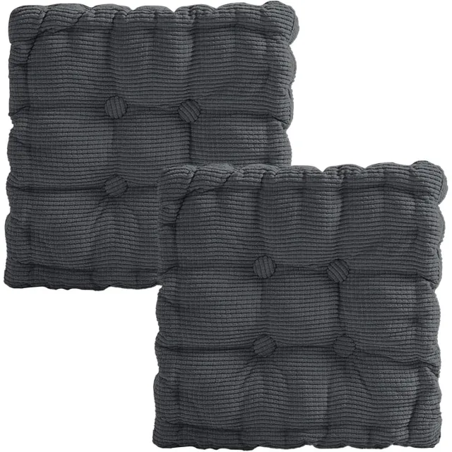 Ynkkvre Outdoor Zitkussen Set van 2 - 40x40cm - Donkergrijs - Stoelkussen voor Binnen en Buiten