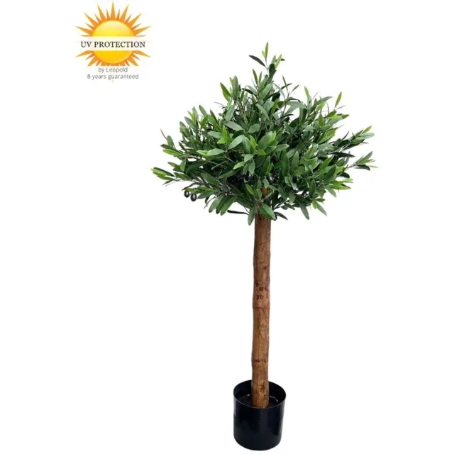 LeopoldFlora Kunst Olijfboom op stam 120cm UV Groen