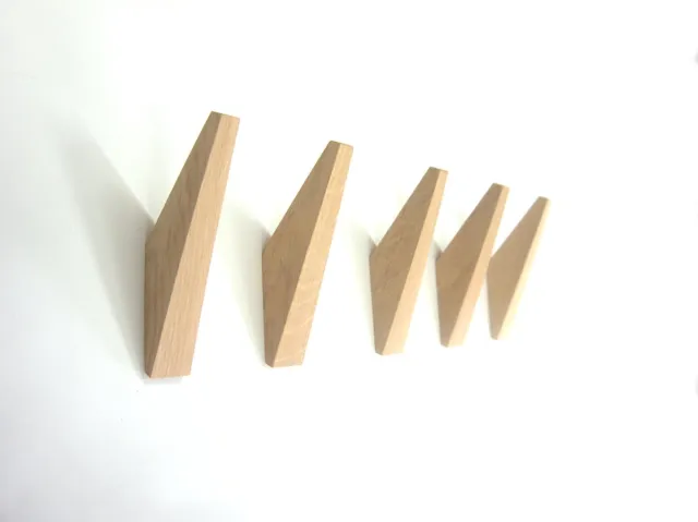 RHOOTZ 1 stuks kapstokhaak naturel eiken model TUSK