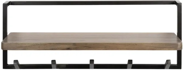 Giga Living Giga Meubel Kapstok Air Solid - Bruin Hout - 6 Haken - 85x25x32cm